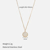 Wholesale Jewelry Simple Style Classic Style Circle 304 Stainless Steel 14K Gold Plated Hollow Out Inlay Pendant Necklace