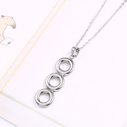 Wholesale Jewelry Simple Style Classic Style Circle 304 Stainless Steel 18K Gold Plated Plating Earrings Necklace