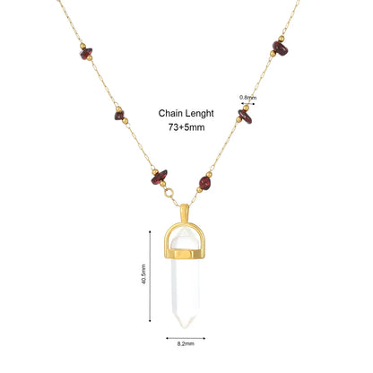 Wholesale Jewelry Simple Style Classic Style Color Block 304 Stainless Steel Gold Plated Plating Pendant Necklace