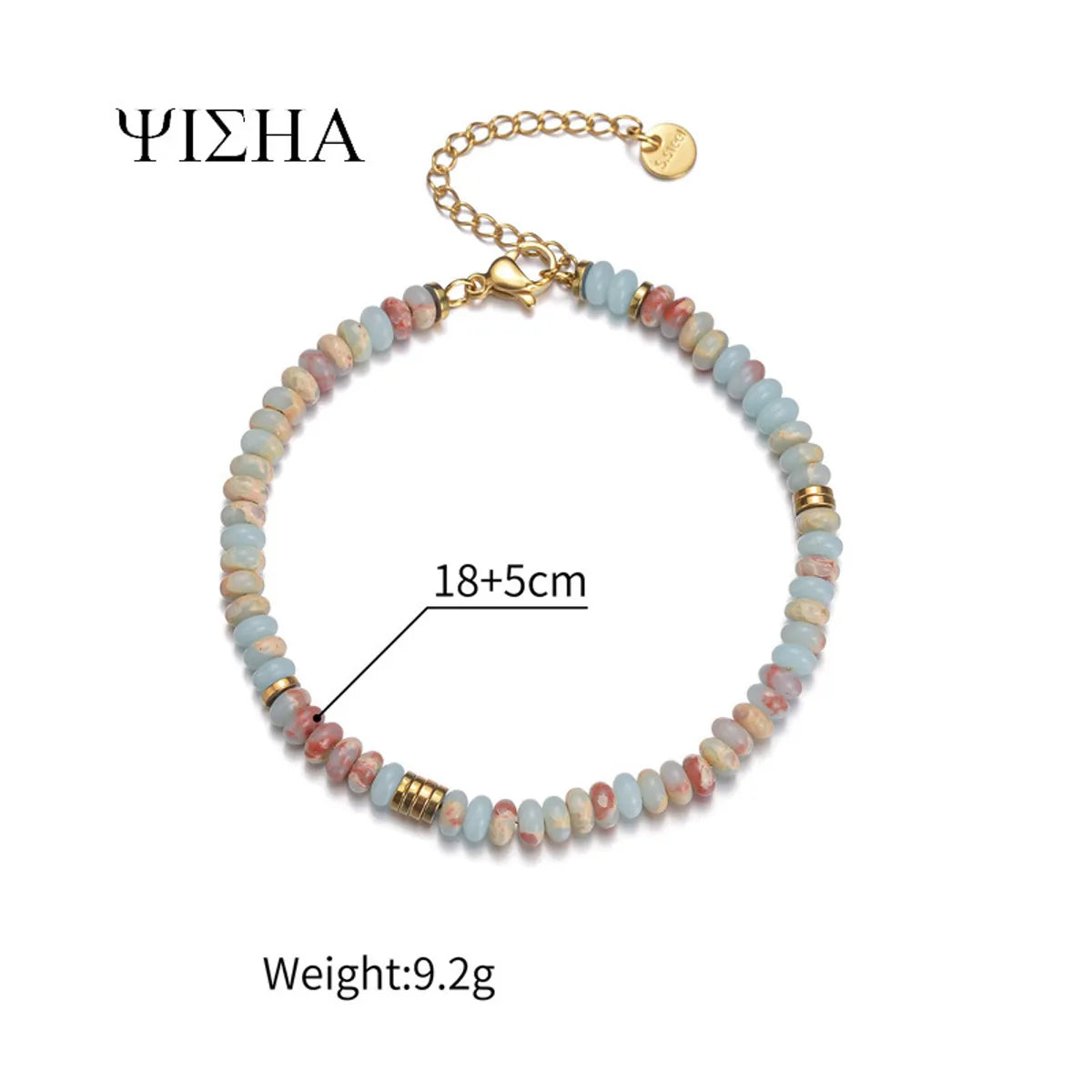 Wholesale Jewelry Simple Style Classic Style Color Block Titanium Steel Beaded Bracelets