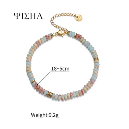 Wholesale Jewelry Simple Style Classic Style Color Block Titanium Steel Beaded Bracelets