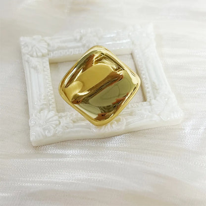 Wholesale Jewelry Simple Style Classic Style Commute Heart Shape Rhombus 304 Stainless Steel 18K Gold Plated Open Rings