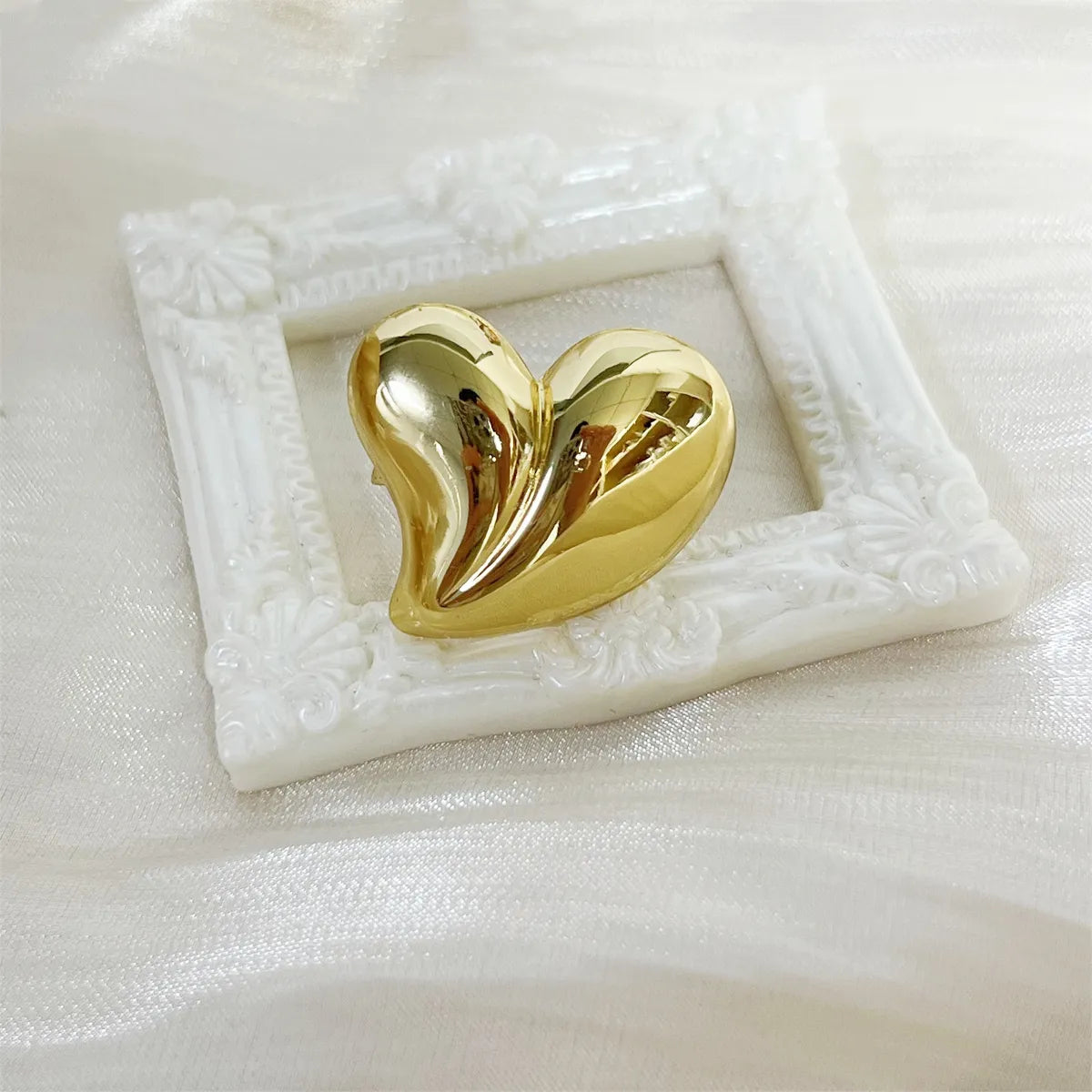 Wholesale Jewelry Simple Style Classic Style Commute Heart Shape Rhombus 304 Stainless Steel 18K Gold Plated Open Rings