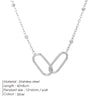 Wholesale Jewelry Simple Style Classic Style Commute Paper Clip 304 Stainless Steel Pendant Necklace