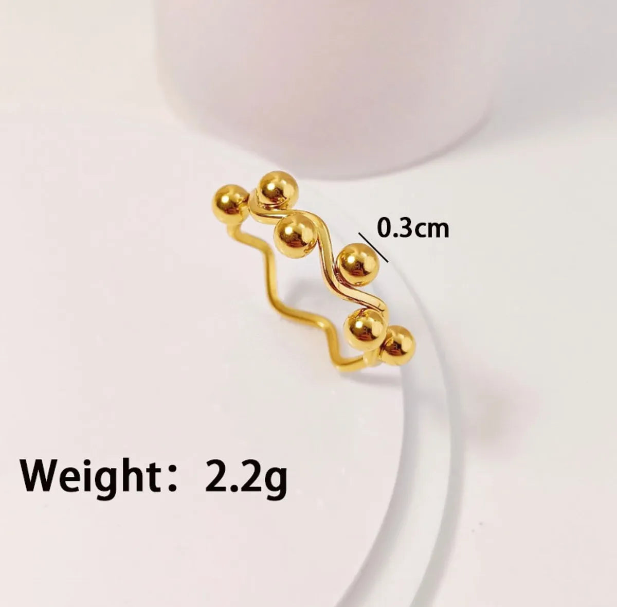 Wholesale Jewelry Simple Style Classic Style Commute Solid Color 304 Stainless Steel Titanium Steel Zircon 18K Gold Plated Plating Inlay Rings