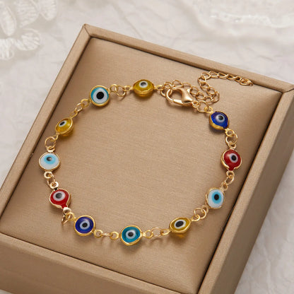 Wholesale Jewelry Simple Style Classic Style Devil'S Eye Alloy Bracelets