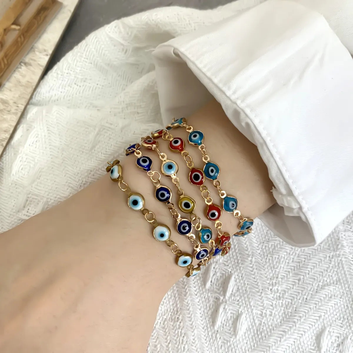 Wholesale Jewelry Simple Style Classic Style Devil'S Eye Alloy Bracelets