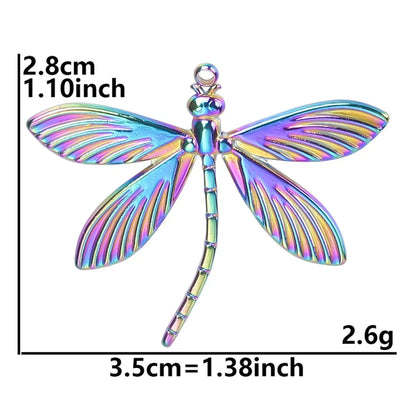 Wholesale Jewelry Simple Style Classic Style Dragonfly 304 Stainless Steel Plating Pendant Necklace