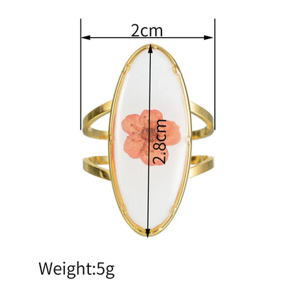 Wholesale Jewelry Simple Style Classic Style Flower 304 Stainless Steel Plating Open Rings