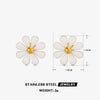 Wholesale Jewelry Simple Style Classic Style Flower 304 Stainless Steel Resin 18K Gold Plated Enamel Rings Earrings