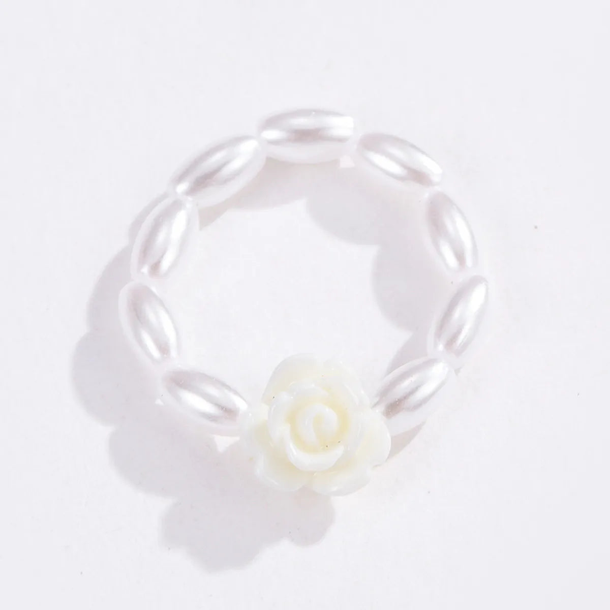 Wholesale Jewelry Simple Style Classic Style Flower Artificial Pearl Beaded Rings