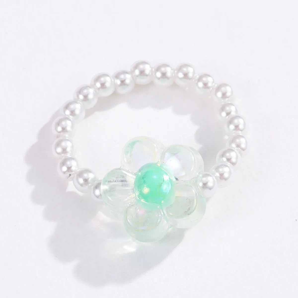 Wholesale Jewelry Simple Style Classic Style Flower Artificial Pearl Beaded Rings