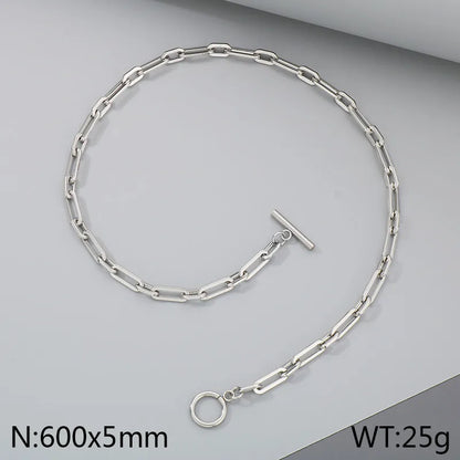 Wholesale Jewelry Simple Style Classic Style Geometric 304 Stainless Steel 18K Gold Plated Bracelets Necklace