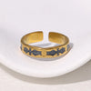 Wholesale Jewelry Simple Style Classic Style Geometric 304 Stainless Steel 18K Gold Plated Open Rings