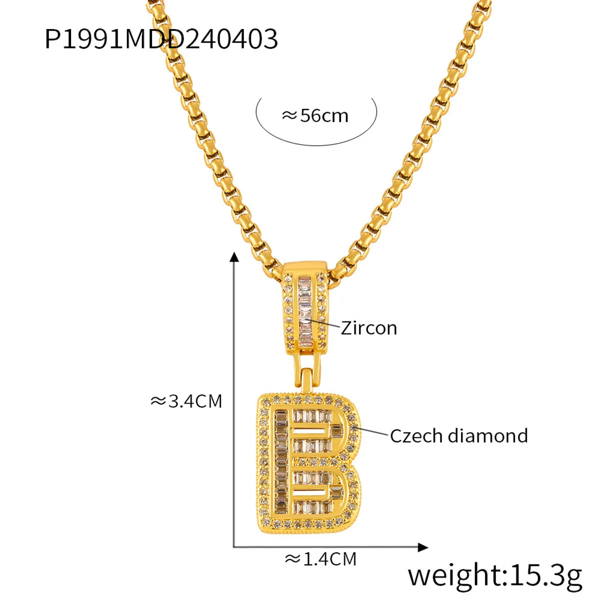 Wholesale Jewelry Simple Style Classic Style Geometric Titanium Steel Zircon 18K Gold Plated Inlay Pendant Necklace