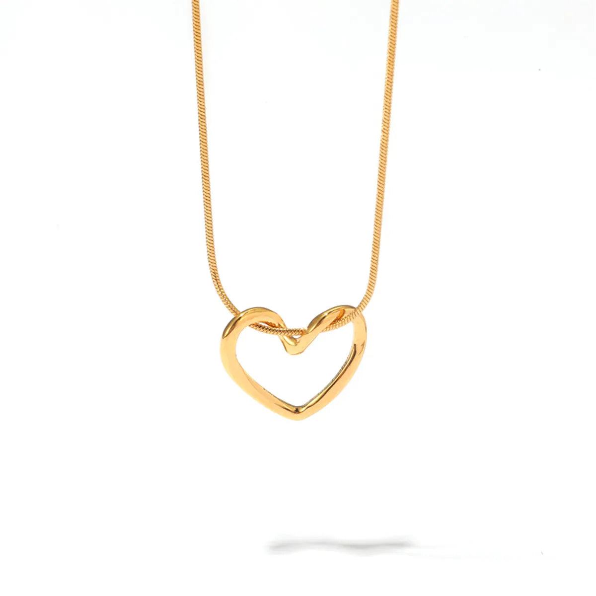 Wholesale Jewelry Simple Style Classic Style Heart Shape 304 Stainless Steel Patchwork Pendant Necklace