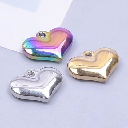 Wholesale Jewelry Simple Style Classic Style Heart Shape 304 Stainless Steel Plating Pendant Necklace