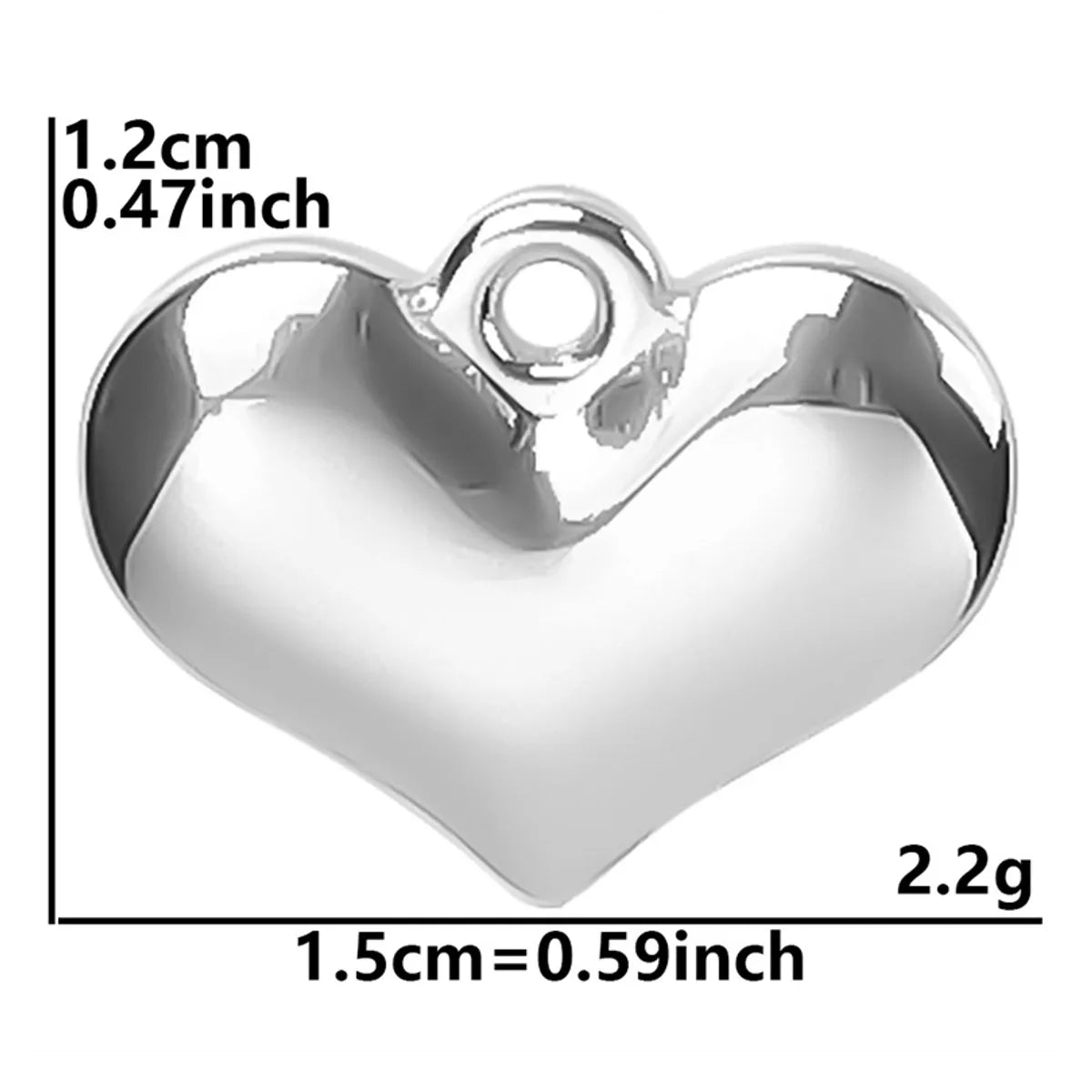 Wholesale Jewelry Simple Style Classic Style Heart Shape 304 Stainless Steel Plating Pendant Necklace