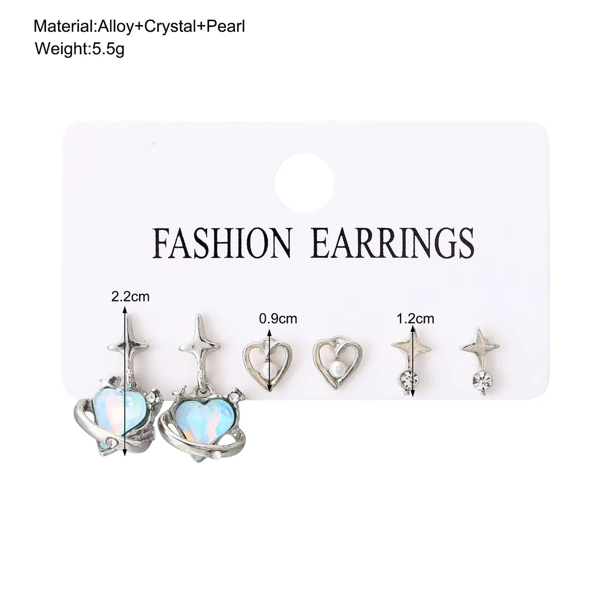 Wholesale Jewelry Simple Style Classic Style Heart Shape Alloy Rhinestones Inlay Drop Earrings