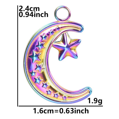 Wholesale Jewelry Simple Style Classic Style Moon 304 Stainless Steel Plating Pendant Necklace