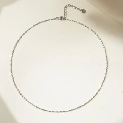 Wholesale Jewelry Simple Style Classic Style Oval 304 Stainless Steel 14K Gold Plated Polishing Plating Necklace