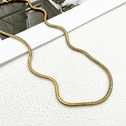 Wholesale Jewelry Simple Style Classic Style Rectangle 304 Stainless Steel 14K Gold Plated Plating Chain Choker