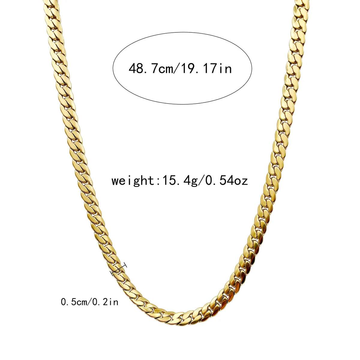 Wholesale Jewelry Simple Style Classic Style Rectangle 304 Stainless Steel 14K Gold Plated Plating Chain Choker