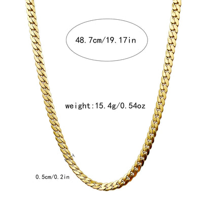 Wholesale Jewelry Simple Style Classic Style Rectangle 304 Stainless Steel 14K Gold Plated Plating Chain Choker