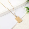 Wholesale Jewelry Simple Style Classic Style Rectangle 304 Stainless Steel Plating Pendant Necklace