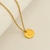 Wholesale Jewelry Simple Style Classic Style Round 304 Stainless Steel 18K Gold Plated Plating Pendant Necklace