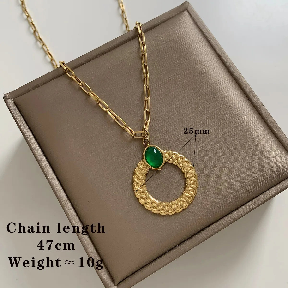 Wholesale Jewelry Simple Style Classic Style Round 304 Stainless Steel Zircon 16K Gold Plated White Gold Plated Gold Plated Plating Inlay Pendant Necklace