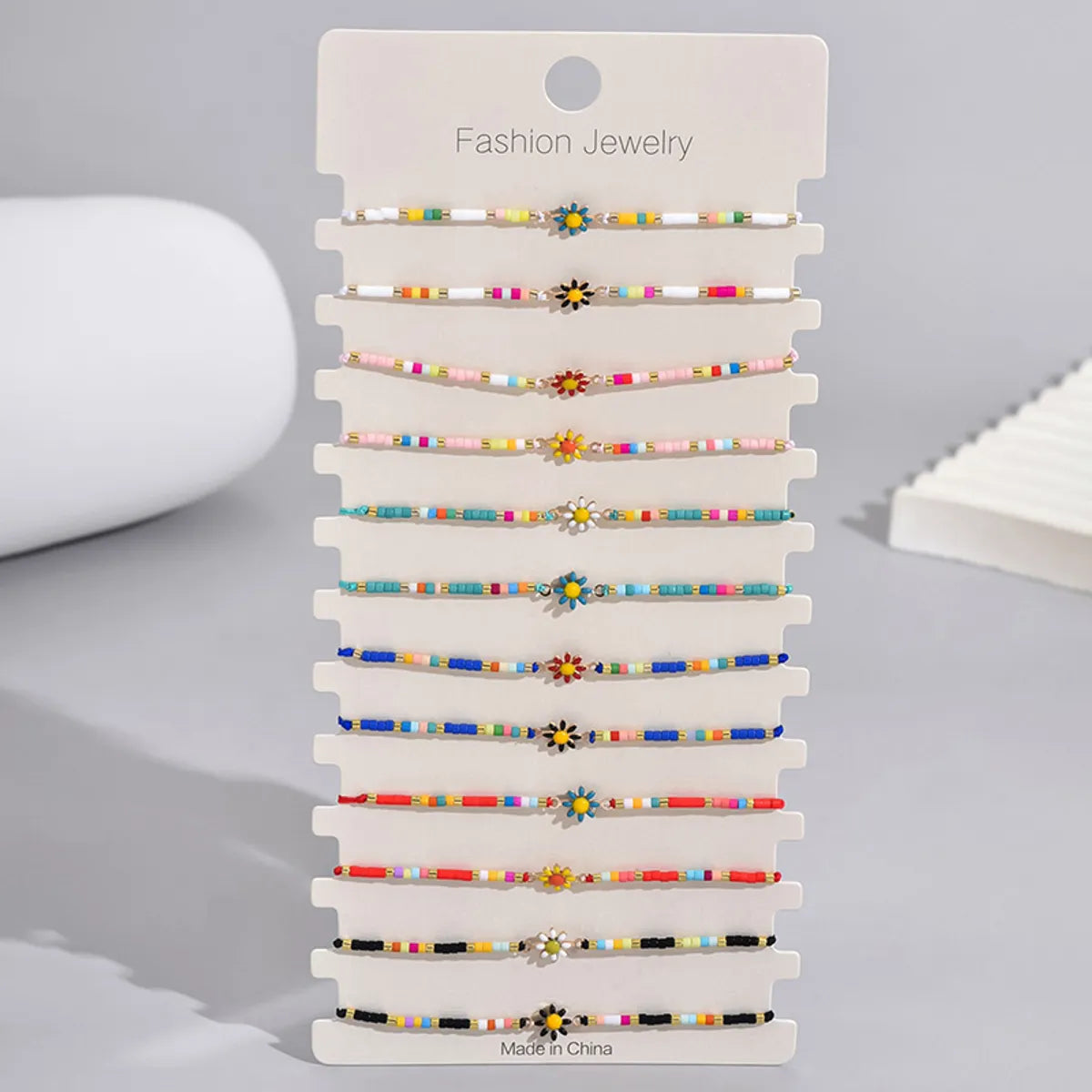 Wholesale Jewelry Simple Style Classic Style Round Alloy Beaded Bracelets