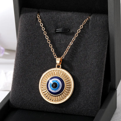 Wholesale Jewelry Simple Style Classic Style Round Alloy Pendant Necklace