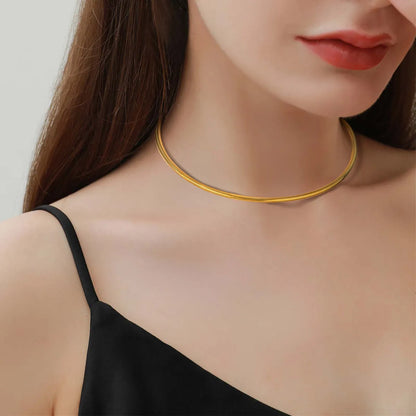 Wholesale Jewelry Simple Style Classic Style Solid Color 201 Stainless Steel Choker