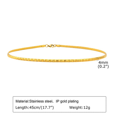 Wholesale Jewelry Simple Style Classic Style Solid Color 201 Stainless Steel Choker