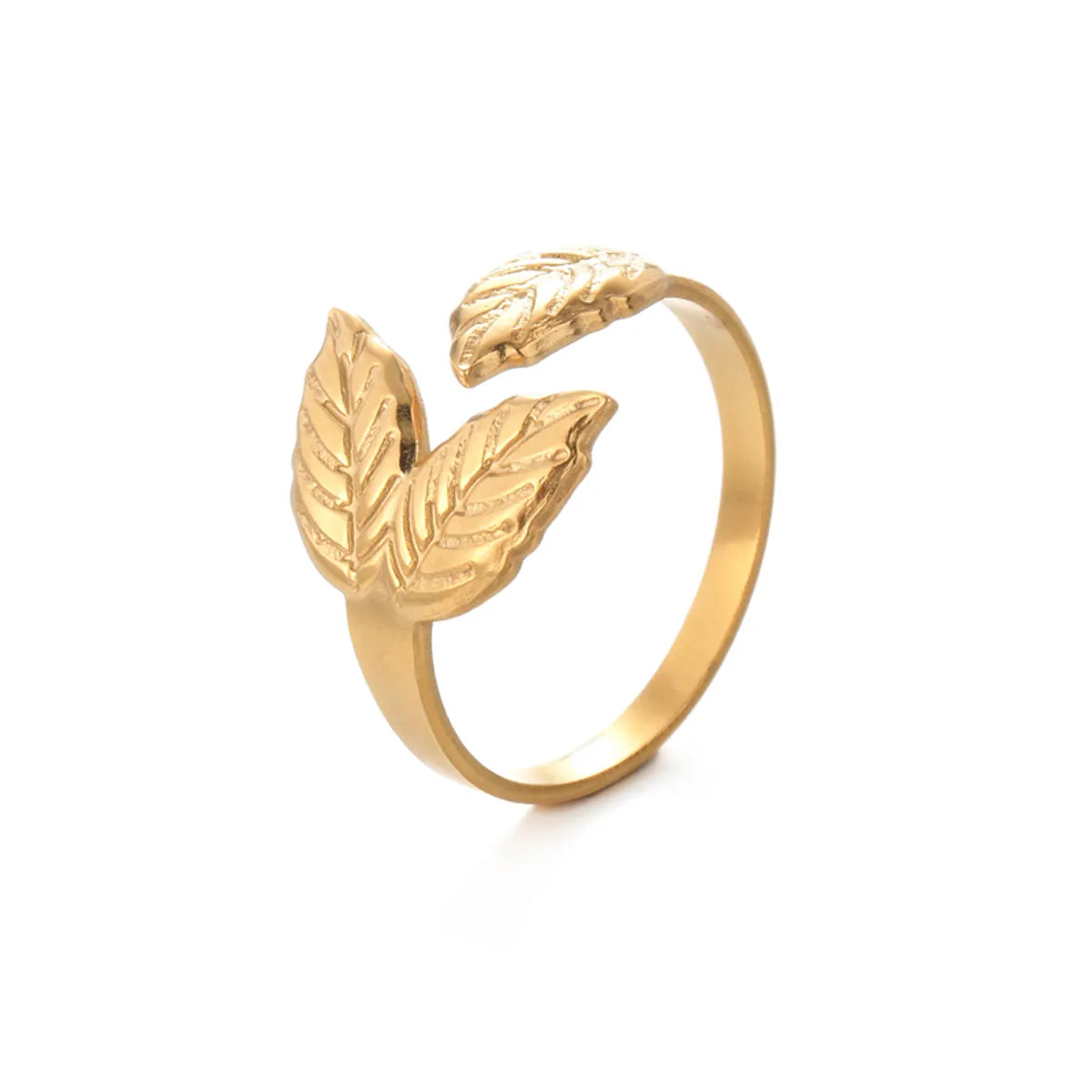 Wholesale Jewelry Simple Style Classic Style Solid Color 304 Stainless Steel 14K Gold Plated Criss Cross Plating Rings