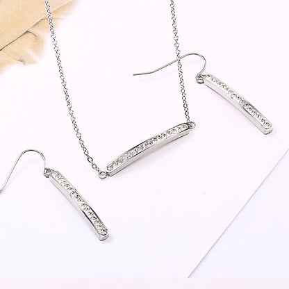 Wholesale Jewelry Simple Style Classic Style Solid Color 304 Stainless Steel 18K Gold Plated Plating Jewelry Set