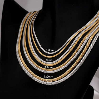 Wholesale Jewelry Simple Style Classic Style Solid Color 304 Stainless Steel 18K Gold Plated Plating Necklace