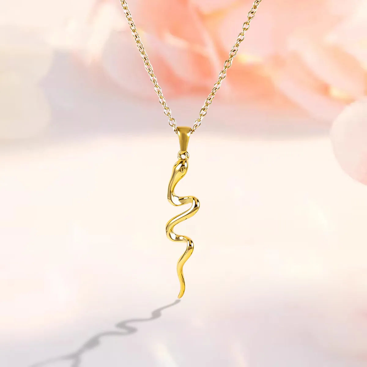 Wholesale Jewelry Simple Style Classic Style Solid Color 304 Stainless Steel 18K Gold Plated Plating Pendant Necklace