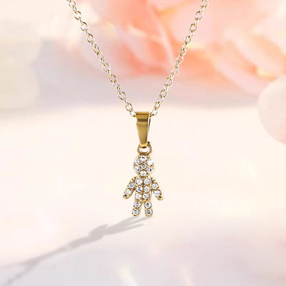 Wholesale Jewelry Simple Style Classic Style Solid Color 304 Stainless Steel 18K Gold Plated Plating Pendant Necklace