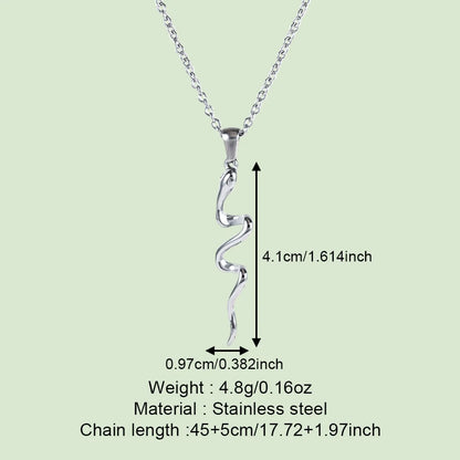 Wholesale Jewelry Simple Style Classic Style Solid Color 304 Stainless Steel 18K Gold Plated Plating Pendant Necklace