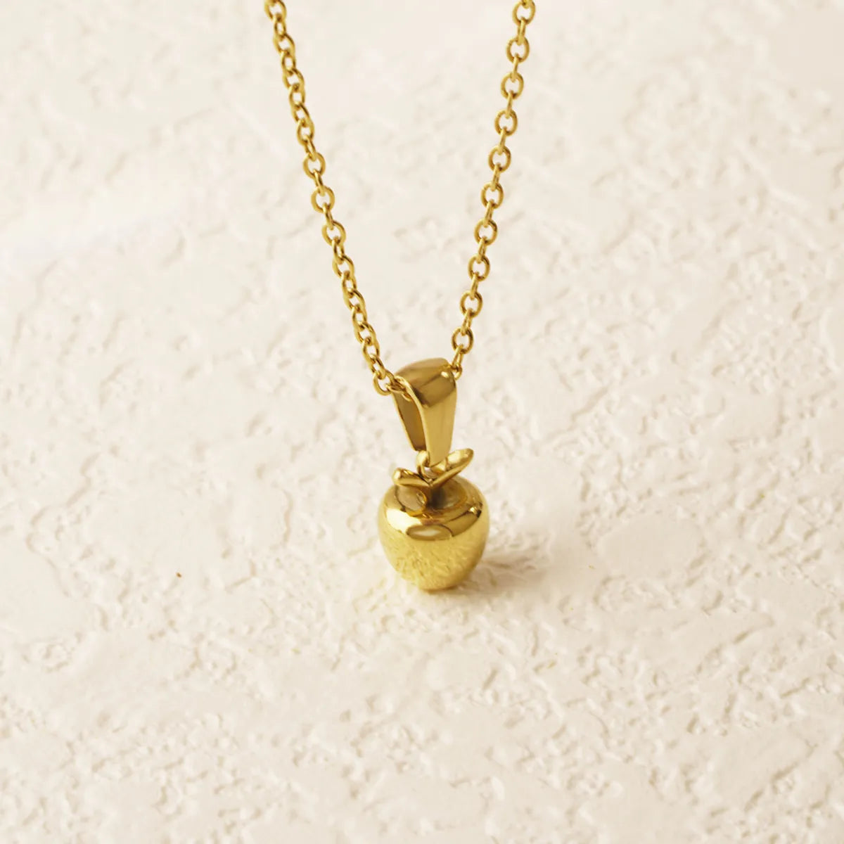 Wholesale Jewelry Simple Style Classic Style Solid Color 304 Stainless Steel 18K Gold Plated Plating Pendant Necklace