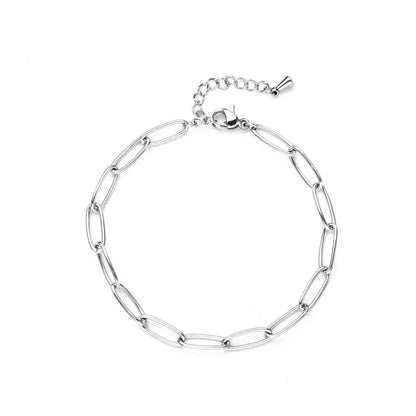 Wholesale Jewelry Simple Style Classic Style Solid Color 304 Stainless Steel Plating Bracelets Necklace