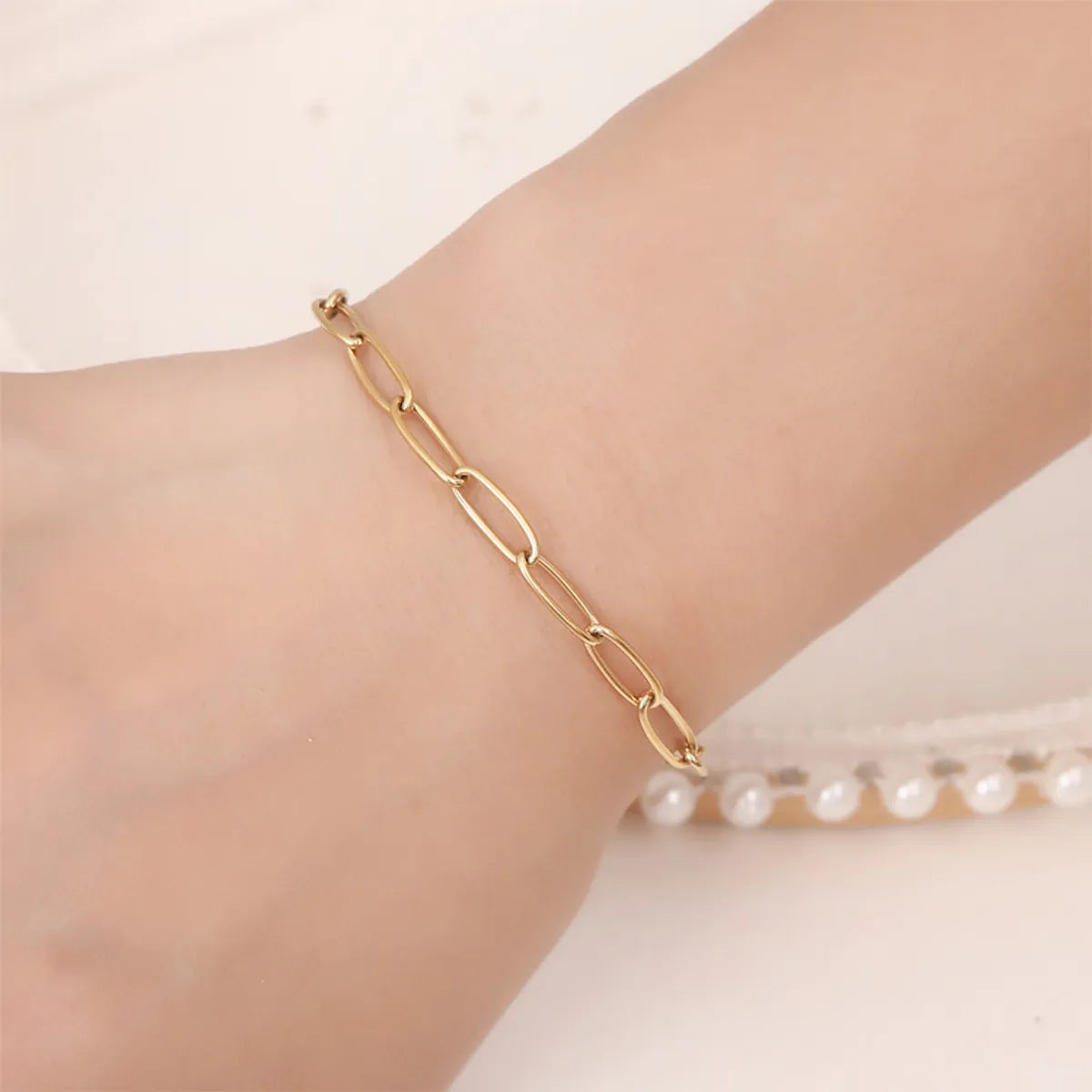 Wholesale Jewelry Simple Style Classic Style Solid Color 304 Stainless Steel Plating Bracelets Necklace