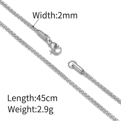 Wholesale Jewelry Simple Style Classic Style Solid Color 304 Stainless Steel Plating Necklace