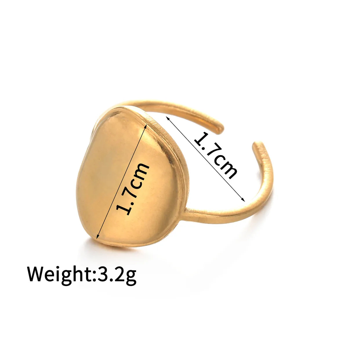 Wholesale Jewelry Simple Style Classic Style Solid Color 304 Stainless Steel Plating Open Rings