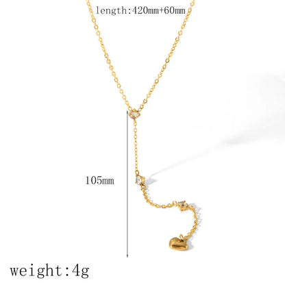 Wholesale Jewelry Simple Style Classic Style Solid Color 304 Stainless Steel Plating Pendant Necklace