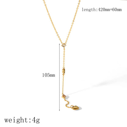 Wholesale Jewelry Simple Style Classic Style Solid Color 304 Stainless Steel Plating Pendant Necklace