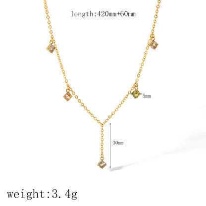 Wholesale Jewelry Simple Style Classic Style Solid Color 304 Stainless Steel Plating Pendant Necklace