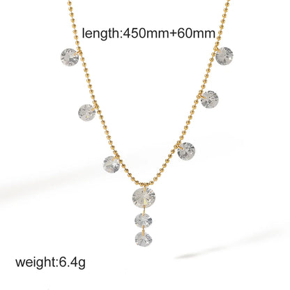 Wholesale Jewelry Simple Style Classic Style Solid Color 304 Stainless Steel Plating Pendant Necklace